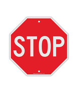 Stop Sign Street Slow Warning Reflective Signs Weather Resistant 12 x 12... - £11.96 GBP