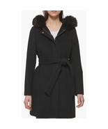Cole Haan Signature Faux Fur Trim Wool Blend Jacket, Size 10, Black, NWT - $244.81 CAD