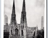 St Patricks Cathedral New York City NY NYC UNP Unused B&amp;W WB Postcard H15 - $2.92