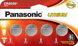 Panasonic CR2032 3.0 Volt Long Lasting Lithium Coin Cell Batteries in Child Resi - £5.12 GBP