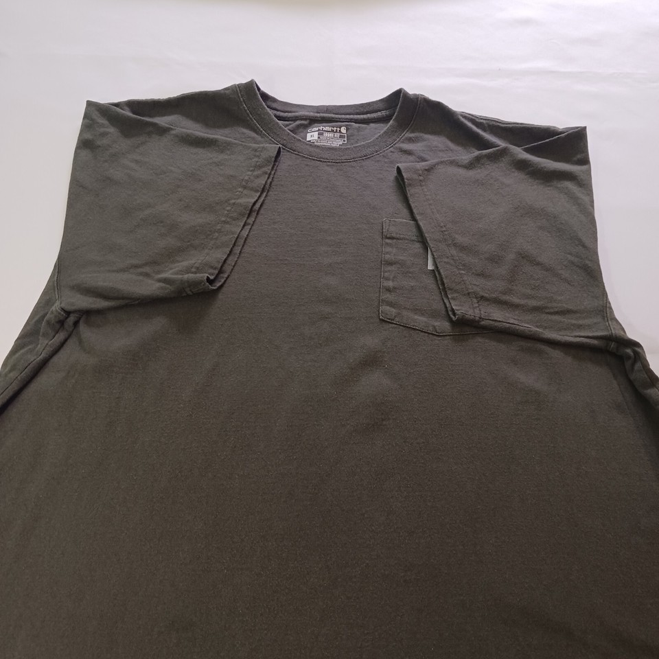 Carhartt K87 306 Loose Fit Men's Green Cotton Short Sleeve Pocket T-Shirt Sz XL Item image 10