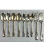 9 Antique Early Gorham GMCo EP PAT 1906 Silverplate Forks &amp; Spoons Monogram - $69.04 CAD