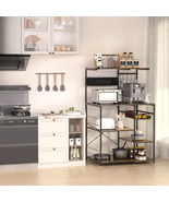 Kitchen Bakers Rack with Power Outlet,Coffee Bar, 4-Tier Microwave Stand... - $364.49