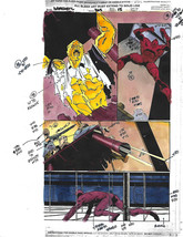 Original 1997 Molten Man vs Daredevil 365 Marvel comic book color guide art page - $58.90