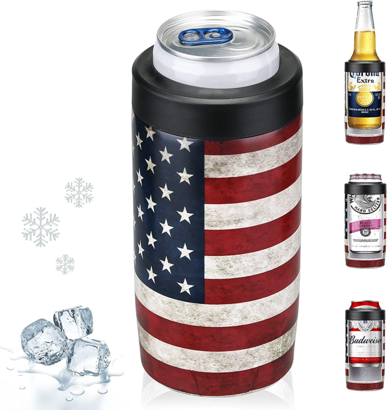 Primary image for Maxso Slim Can Cooler, 4-In-1 Double Walled Stainless Steel Insulated Beer Can H