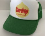 Vintage Sun-drop Soda Trucker Hat Adjustable snapback Hat Green Unworn - $15.02