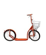 16&quot; AMISH KICK SCOOTER ~ BRIGHT ORANGE Foot Bike w/ Basket &amp; Brakes MADE... - $6,941.16 MXN