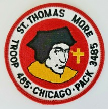 Vintage 1970&#39;s St. Thomas More Troop 485 Chicago Pack 3485 3&quot; PB11 - £10.34 GBP
