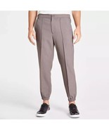 Alfani Men&#39;s Regular-Fit Stretch Pleated Joggers Bolgio Taupe Heather-Large - $23.99
