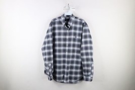 Vintage Ralph Lauren Mens Large Faded Collared Button Down Shirt Plaid Cotton - £27.65 GBP