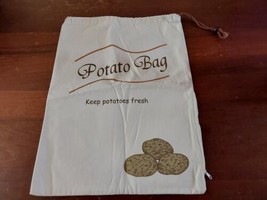 Potato Sprout-Free Vegetable Storage Bags Drawstring Top Zipper on the Side - £13.11 GBP
