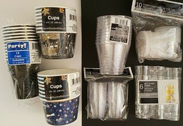 Plastic &amp; Paper Disposable Cups Glasses Tumbler Shot Cordial, Select: Type - €2,55 EUR+