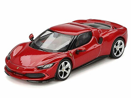 Ferrari 296 GTB Rosso Imola Red Diecast Model 1 64 BBR - $593.07 MXN