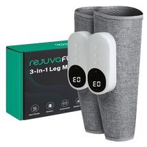 RejuvaFlow 3-in-1 Leg &amp; Calf Massager Adjustable Compression Dual Pack - $71.27