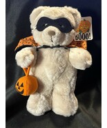 Dakin Halloween Boo! Bandit Bear Plush Toy Mask Cape Pumpkin - With Tags! - $10.95
