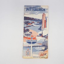 1963 Pittsburgh Road Map Standard Oil American Oil Company - £25.27 GBP