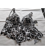 Bar III Black/White Swim Top Size L - $24.30 CAD