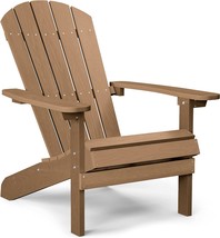 Teak Yefu Plastic Adirondack Chairs, 5 Steps Easy Installation,, Garden ... - £172.59 GBP
