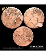 3D Printed Asgard Rising Abandoned Deathlands 3x 60mm Round Base Wargami... - $16.90