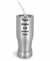 PixiDoodle Confident Woman Thick Thighs Insulated Coffee Mug Tumbler with Spill- - £26.42 GBP+