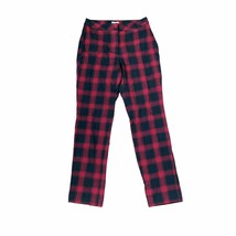 J.Jill Premium Bi-Stretch Pants Size 2 Petite Red Black Buffalo Plaid 26X30 - £16.22 GBP