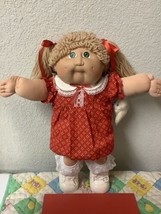 Vintage Cabbage Patch Kid Girl Second Edition Wheat Poodle Hair Green Eyes HM#2 - £153.33 GBP