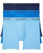 Calvin Klein Underwear 3 Pack Mans Boxer Briefs X-LARGE Blue Colors New! - £19.57 GBP
