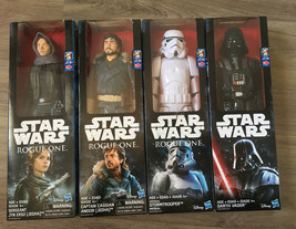 Star Wars Rogue One 12&quot; Action Figure Lot Darth Vader Jyn Cassian Stormtrooper - £43.43 GBP