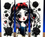 Gothic Snow White with Black Roses Cartoon Cup Mug Tumbler 20oz - $19.75