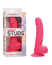 Silicone Studs Neon 6&quot; Dildo - Pink - $31.76