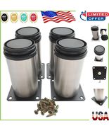 Set of 4 Heavy-Duty Metal Feet - 4 Inch Adjustable Cabinet Legs for Mode... - $490.10 MXN