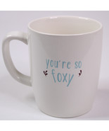 YOU&#39;RE SO FOXY Tea Blue Fox Ceramic Mug Stoneware White Coffee Tea Cup F... - €8,29 EUR