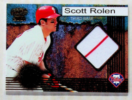 2001 Pacific Game Worn Jersey Baseball Card Scott Rolen #5 - £5.41 GBP