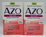 (Pack of 2) Azo Promotes Vaginal Balance - 30 Vaginal Suppositories Exp ... - $19.25