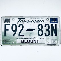 2014 United States Tennessee Blount County Passenger License Plate F92 83N - £13.13 GBP