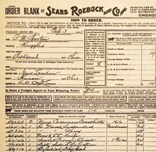 1900 Mail Order Form Example Advertisement Victorian Sears Roebuck 5.25 x 7&quot;  - £12.77 GBP