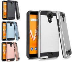 Tempered Glass + Metallic Hybrid Cover Phone Case For Cricket Vision 2 (U304AC) - $8.86+