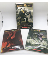 Lot of 3 Beast Quest Paperback Books 1-3 Dragon, Sea Serpent, &amp; Mountain... - $222.22 MXN