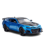 Blue 1:24 Chevrolet Camaro Alloy Sports Car Model Sound &amp; Light Pull Bac... - $682.23 MXN