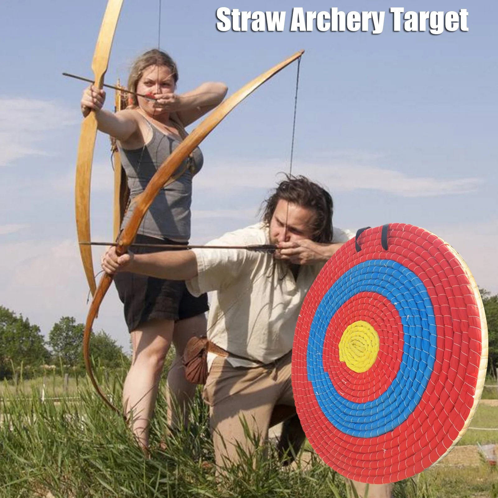 Sporting Straw Shooting Target GrA Target Archery Straw Target A Arrows Shooting - £38.32 GBP