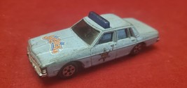 Vintage Ertl SIX-PACK Bonneville Police Car Light Blue Paint Wear - £15.56 GBP