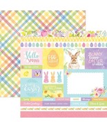 Easter Bunny Scrapbooking Paper, Double-sided Cardstock - 12x12&quot; Single ... - $22.81 MXN