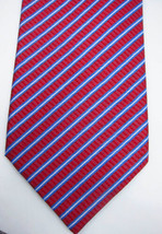 NEW $295 Stefano Ricci Red, White, Blue Stripe Handmade Long Silk Tie 4x61.5 - $170.99