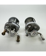 2 Pflueger Supreme Bait Casting Fishing Reels Made In USA Working Vtg - £40.59 GBP