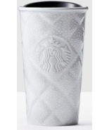 *Starbucks 2016 Quilted Silver White Snow Siren Ceramic Tumbler NEW WITH... - $832.39 MXN