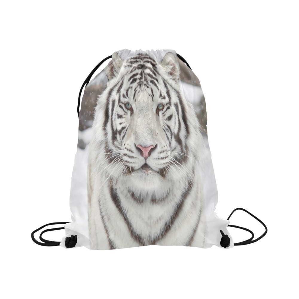 Siberian Tiger Drawstring Bag 16.5"(W) x 19.3"(H)