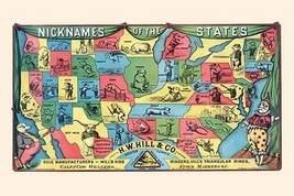 Nicknames of the States - Art Print - £17.57 GBP+