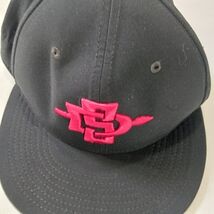 Nice True San Diego Aztecs Men's Cotton Blend Back Fitted Black Baseball Cap Hat image 2