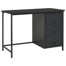 Industrial Desk with Drawers Anthracite 105x52x75 cm Steel - $91.74