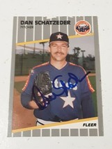 Dan Schatzeder Houston Astros 1989 Fleer Autograph Card #U-90 READ DESCRIPTION - £3.88 GBP